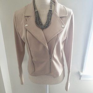 Have brand tan zippered fitted jacket size medium